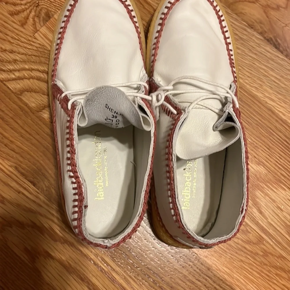New Anthropologie Laidback London Crochet Accented Booties- white size 39 or 9